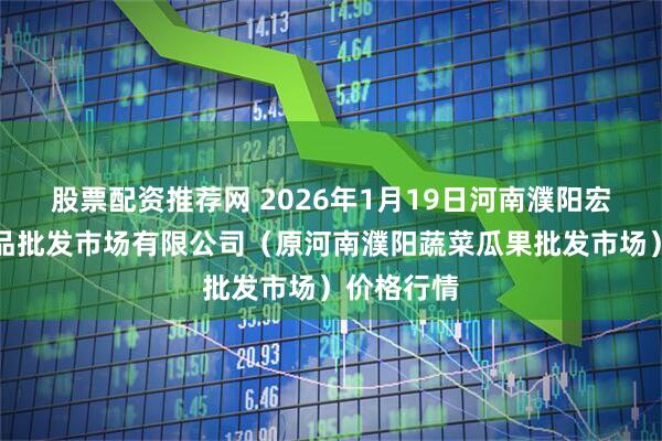 股票配资推荐网 2026年1月19日河南濮阳宏进农副产品批发市场有限公司（原河南濮阳蔬菜瓜果批发市场）价格行情